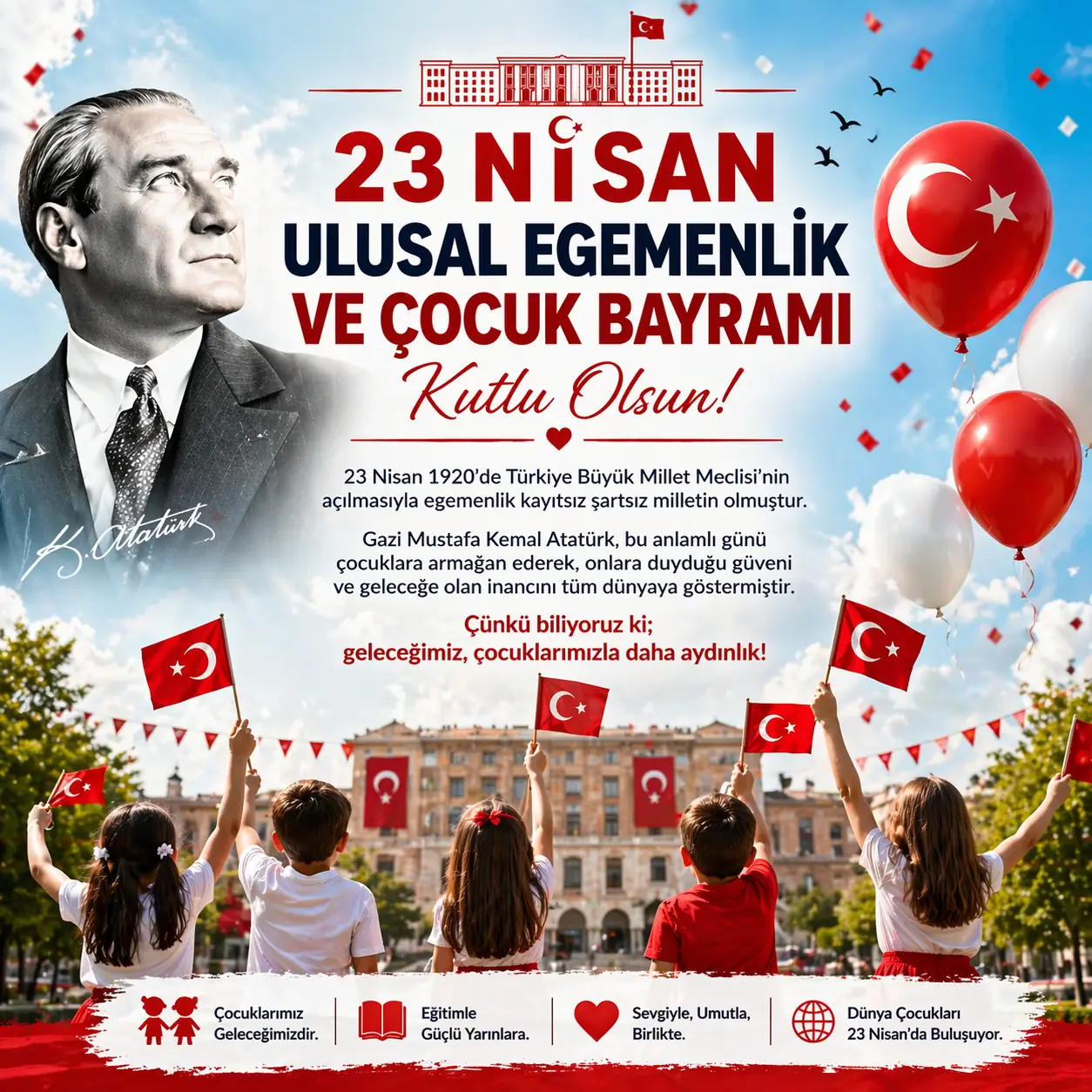 23 Nisan Ulusal Egemenlik ve Çocuk Bayramı: Geleceğe Armağan